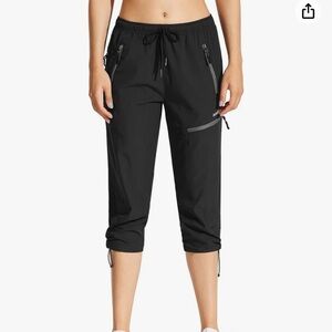 MOCOLY Cargo Hiking Pants Elastic Waist Quick Dry Lightweight Water Resistant